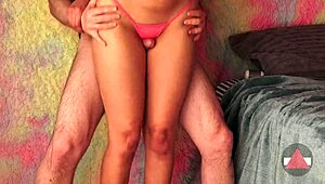 Lifting Her Skirt To Fuck Her Thighs In Doggystyle Position