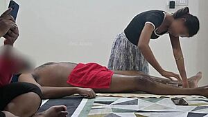 happy ending massage in front of step sister