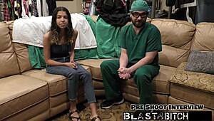 Aria Nicole gets creampied during ultrasound POV.