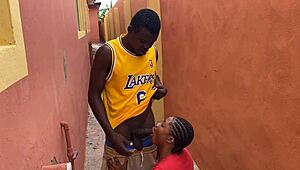 Real Outdoor Naija Porn Featuring Rough Spanking and Squirting