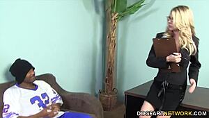 Angela Attison Explores Interracial Encounters with a Huge Black Partner