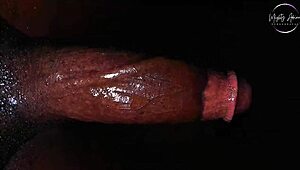 I cum so hard with my big black cock moaning loudly