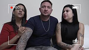 Entrevista com a família macettare acabou com a kel fazendo uma dupla penetração completo no red