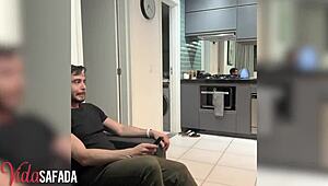 I caught my wife with two young guys in bed, they took turns fucking her hard