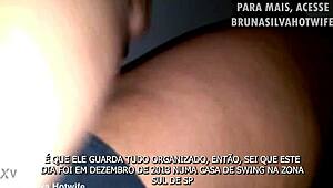young brazilian wife tries swing house for the first time