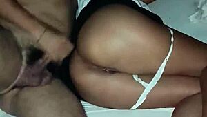 Latina Milf Fucks Stepdaughter's Ass Without Condom