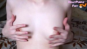 I feel real nipple orgasm and play from student virgin close-up