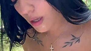 Latina With Big Ass Masturbates In Forest To Remove Curse