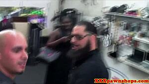 Pawnshop lady cocksucking before doggystyle 😏