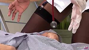 Black And White Nurses In FFM Threesome With Client