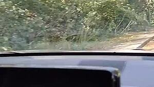 Housewife Pulled Over for Naughty Public Masturbation in Layby