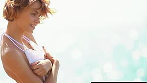 lilit ariel posing naked on the rocks, so sexy and natural