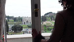 In the COLOSSEUM, Lady Ana ENDURES a ROUGH double ANAL FISTING session with gaping and squirting.