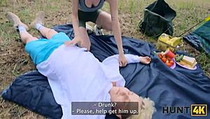 Russian Chloe jumps huge dick in front of boyfriend?