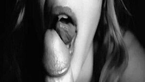 I experience intense orgasms from blowjobs on my small tits