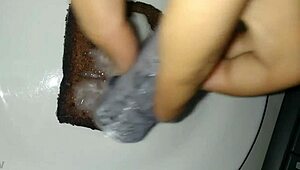 This cake is topped with delicious cum