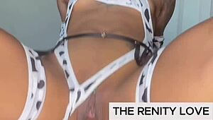 Serenity love masturbates with toys in ebony solo compilation