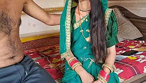 पड़ोस वाली भाभी को ग्रीन साड़ी में चोदा भाभी की चुदाई