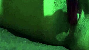 Wow, look at her masturbating with that object!