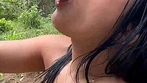 Latina With Big Ass Masturbates In Forest To Remove Curse