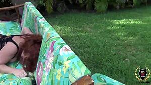 don prince leads a wild threesome with intense fucking and cumshots outdoors