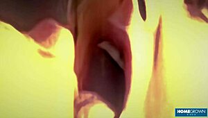 Brunette manta raye bounces her big tits while riding big dick. She gets bent over and doggystyle fucked