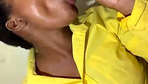 milking my big cock on the desk with cum on tits 😈