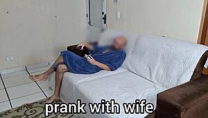 cuckold husband invites friend to watch and join wife sex