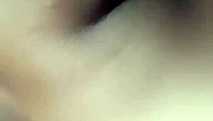 Solo girl fingers her pussy during video call fuck with creampie