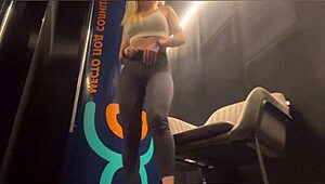 Hidden Camera Catches Asian Girl Flashing Big Tits and Nipples in Solarium