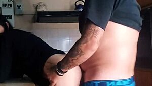 His best friend fucks me in the kitchen