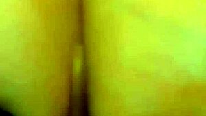 hot brunette teases tits and plugs ass