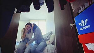 Maria intensely deceives her stepbrother with wet pussy kisses