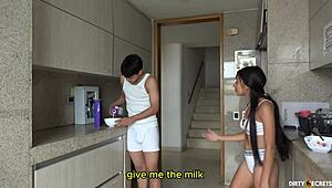 I fucked my stepsister, stepfather caught me cumming on her