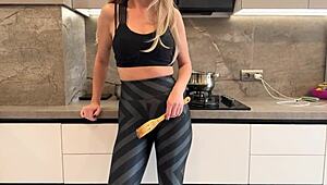 Stepmom cheats with stepson at work in russian amateur scene with subtitles