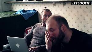 Horny Stepsister Angel Wicky Takes On Two Big Dicks - Horny Hostel