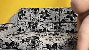 Pregnant wife shows cuckold husband her cum-filled pussy after no-condom sex!