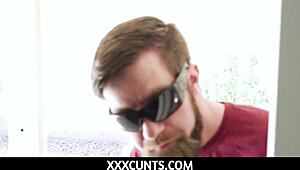 Tiny Neighbor Takes Huge Cock Deep