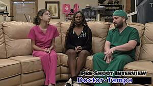 student interns giggling during dr tampa's hospital session