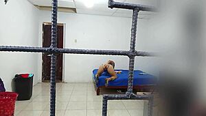 Latina Amateur Flashes Tits Home!