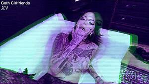 Tattooed charmer Aurora Anarchy gets a CREAMPIE from her lover.