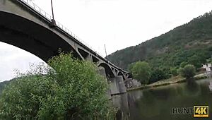 This guy needs cash so he lets stranger fuck liliane outdoors 😈