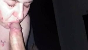 Wife Gives Deepthroat Blowjob To Husband