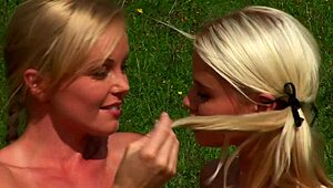 Caylian And Silvia Play With Each Other And Sex Toys On The Grass!