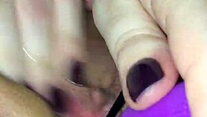 the wet wife enjoys lesbian masturbation in her private moment.