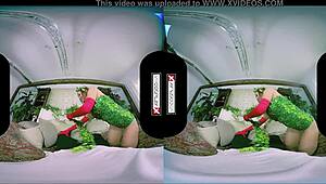 poison ivy xxx cosplay vr with a stunning redhead in the garage