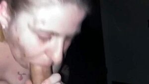 Wife Gives Deepthroat Blowjob To Husband