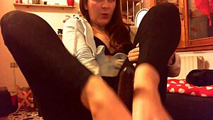 Sweaty feet after yoga class