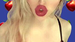 Blonde Woman With Long Hair And Nails In Fetish Scene