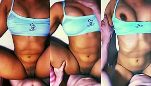 The stepmother of my freind kneels befor me with swolen lips ready for my hot cum